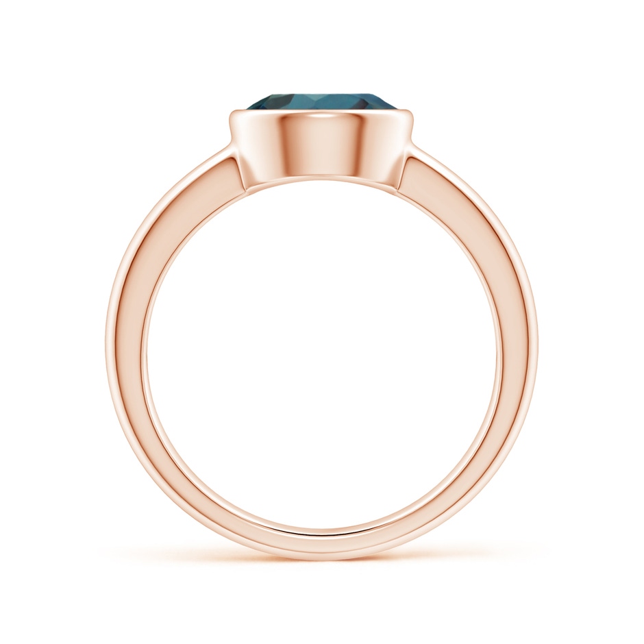 8mm Labgrown Bezel-Set Round Lab-Grown Alexandrite Solitaire Engagement Ring in 18K Rose Gold side 199