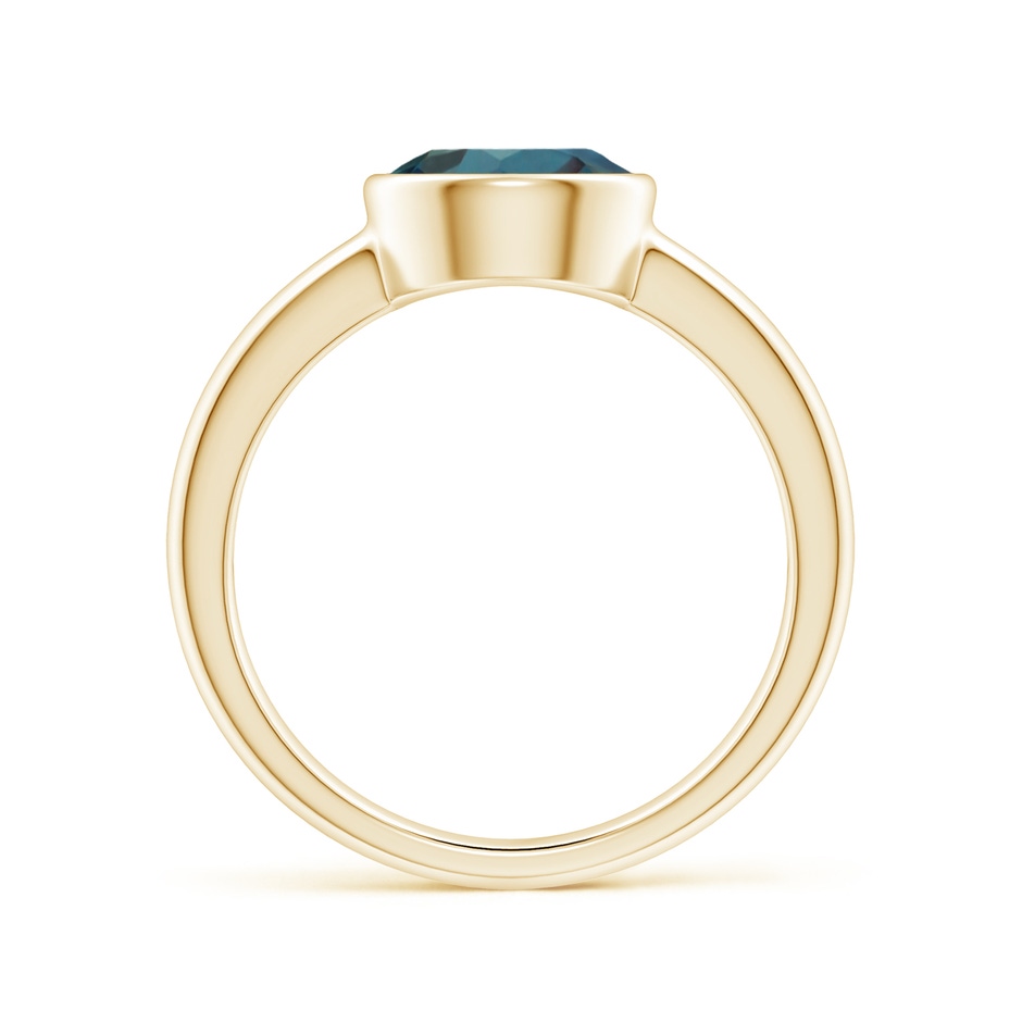 8mm Labgrown Bezel-Set Round Lab-Grown Alexandrite Solitaire Engagement Ring in Yellow Gold side 199