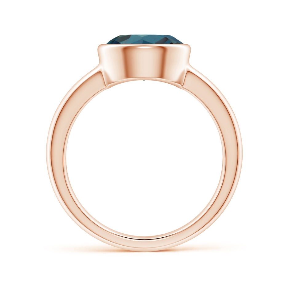 9mm Labgrown Bezel-Set Round Lab-Grown Alexandrite Solitaire Engagement Ring in 18K Rose Gold side 199