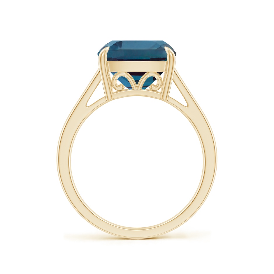 10mm Labgrown Classic Solitaire Cushion Lab-Grown Alexandrite Cocktail Ring in 18K Yellow Gold side 199