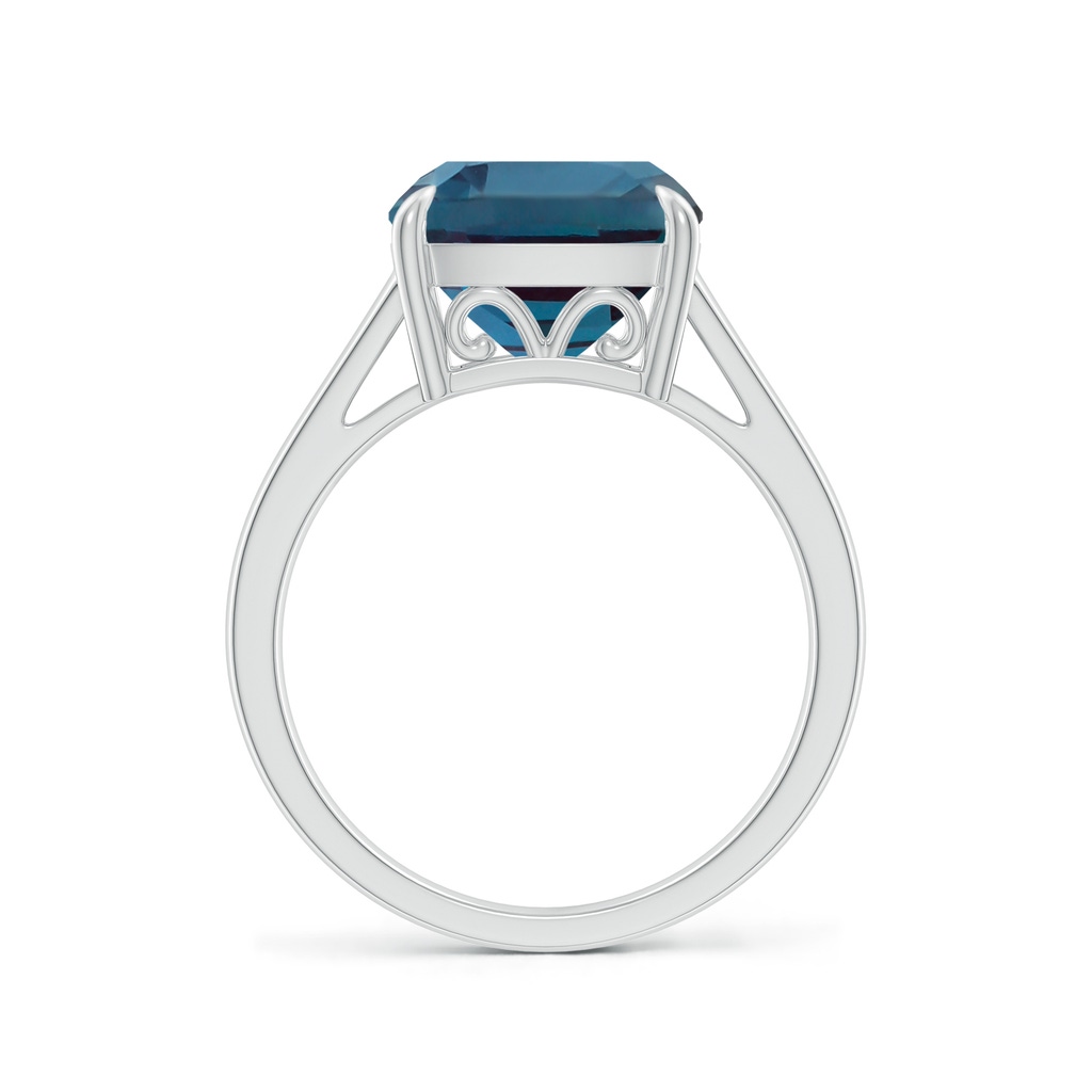 10mm Labgrown Classic Solitaire Cushion Lab-Grown Alexandrite Cocktail Ring in White Gold - side 199