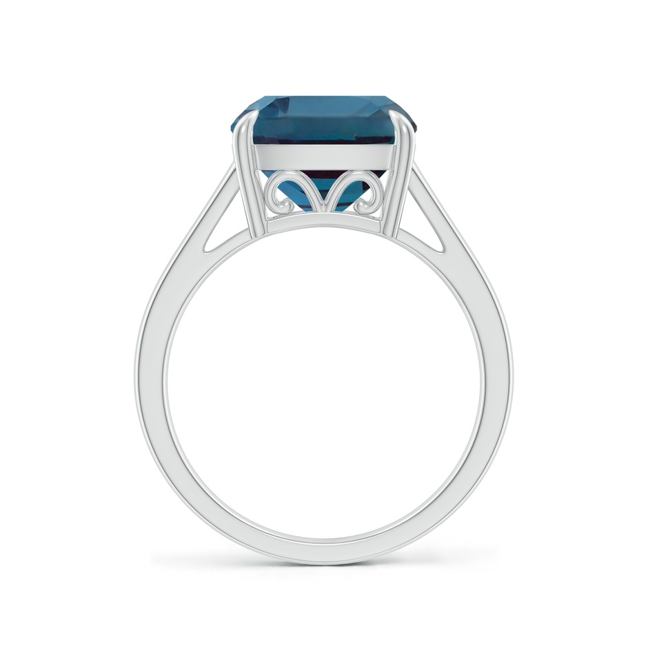 10mm Labgrown Classic Solitaire Cushion Lab-Grown Alexandrite Cocktail Ring in White Gold side 199