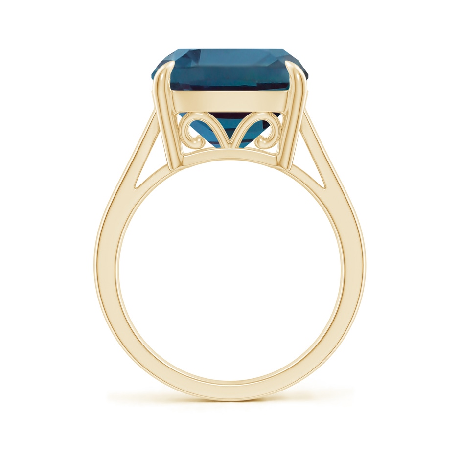 12mm Labgrown Classic Solitaire Cushion Lab-Grown Alexandrite Cocktail Ring in Yellow Gold side 199