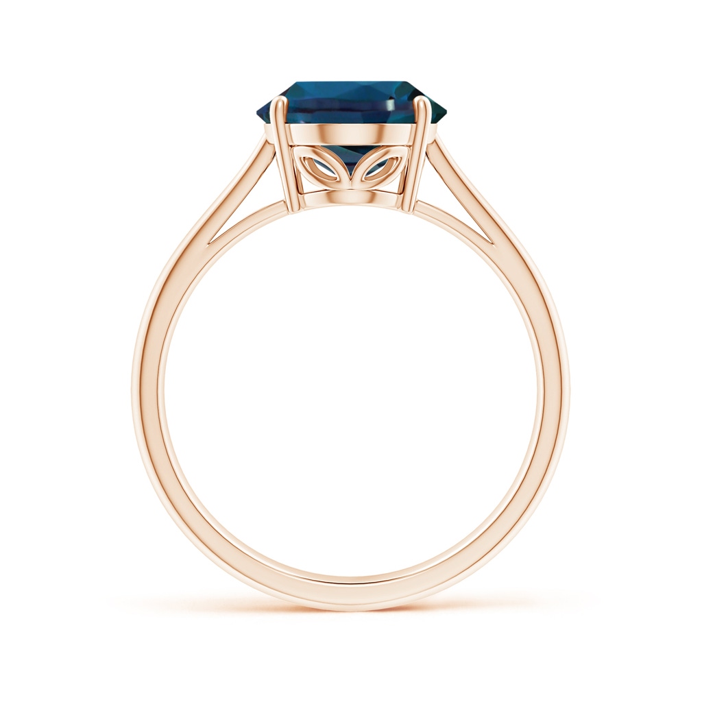 10x8mm Labgrown Oval Solitaire Lab-Grown Alexandrite Cocktail Ring in Rose Gold - side 199