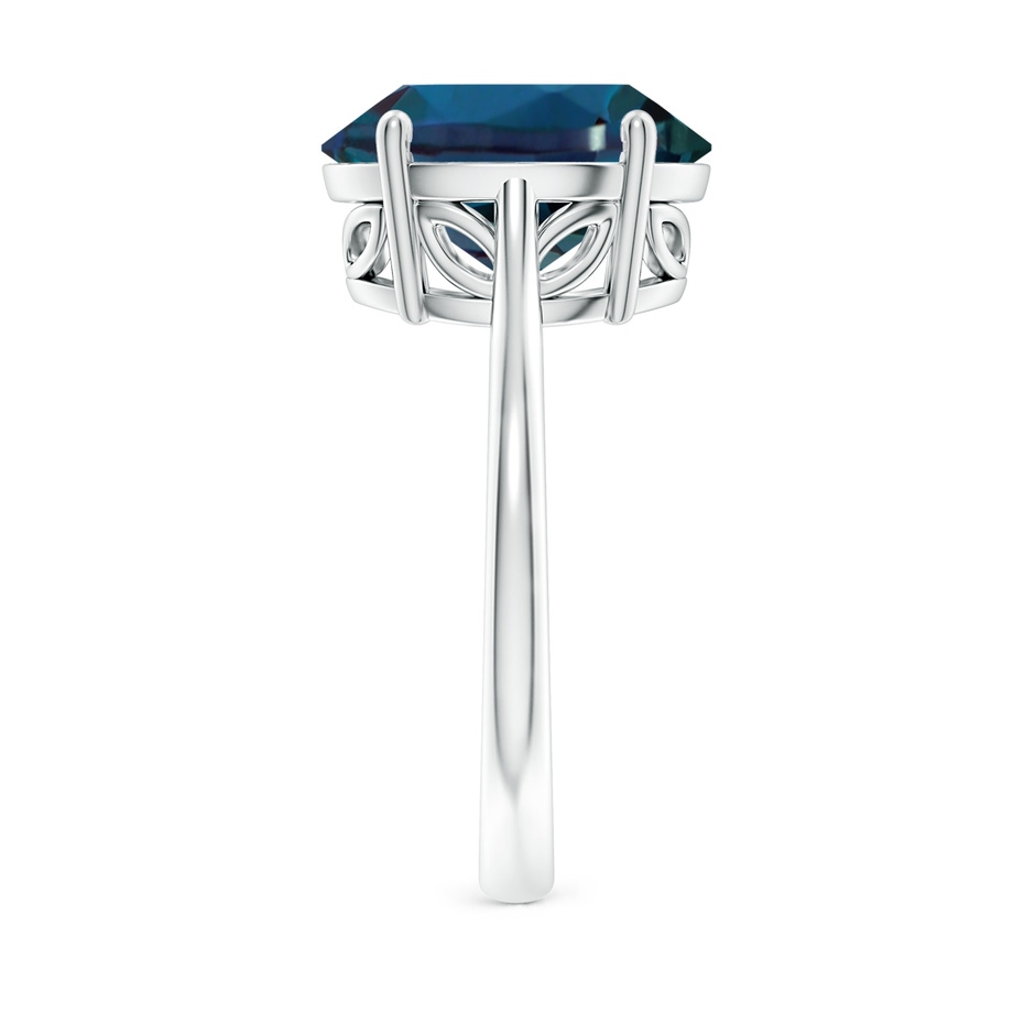 12x10mm Labgrown Oval Solitaire Lab-Grown Alexandrite Cocktail Ring in 18K White Gold side 299