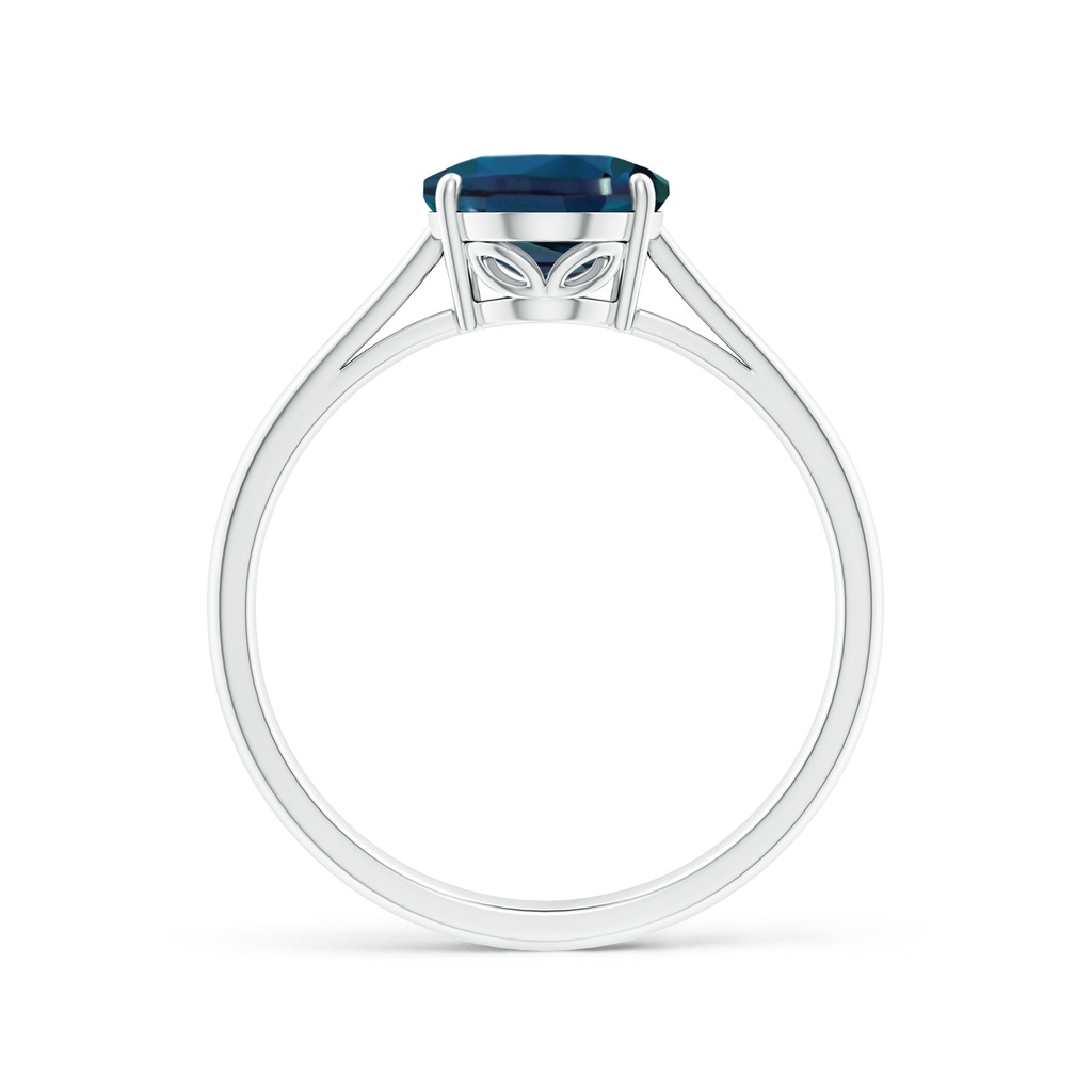 9x7mm Labgrown Oval Solitaire Lab-Grown Alexandrite Cocktail Ring in White Gold - side 199