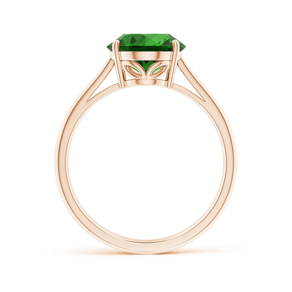 10x8mm Labgrown Lab-Grown Oval Solitaire Emerald Cocktail Ring in Rose Gold side 199