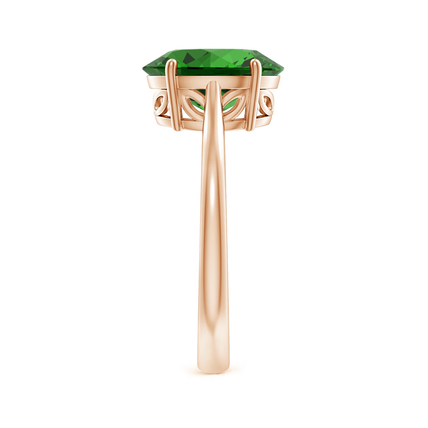 Premium - Lab-Grown Emerald / 2.25 CT / 14 KT Rose Gold