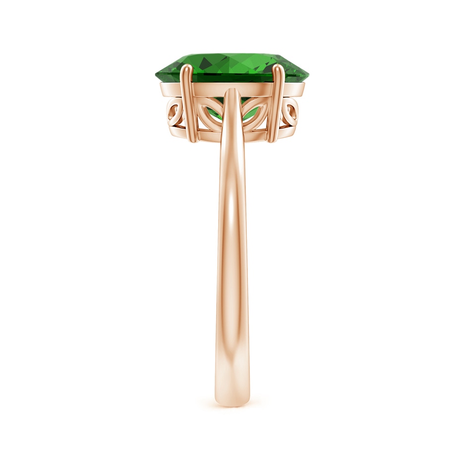 10x8mm Labgrown Lab-Grown Oval Solitaire Emerald Cocktail Ring in Rose Gold side 299