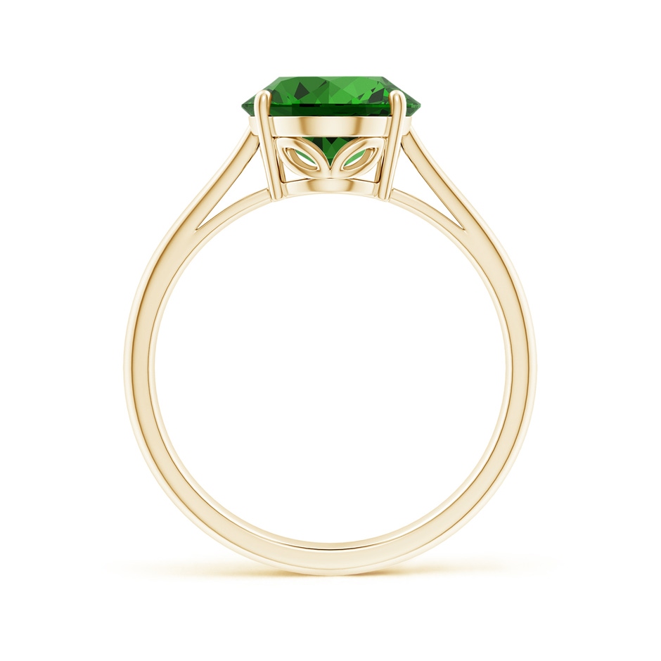 10x8mm Labgrown Lab-Grown Oval Solitaire Emerald Cocktail Ring in Yellow Gold side 199