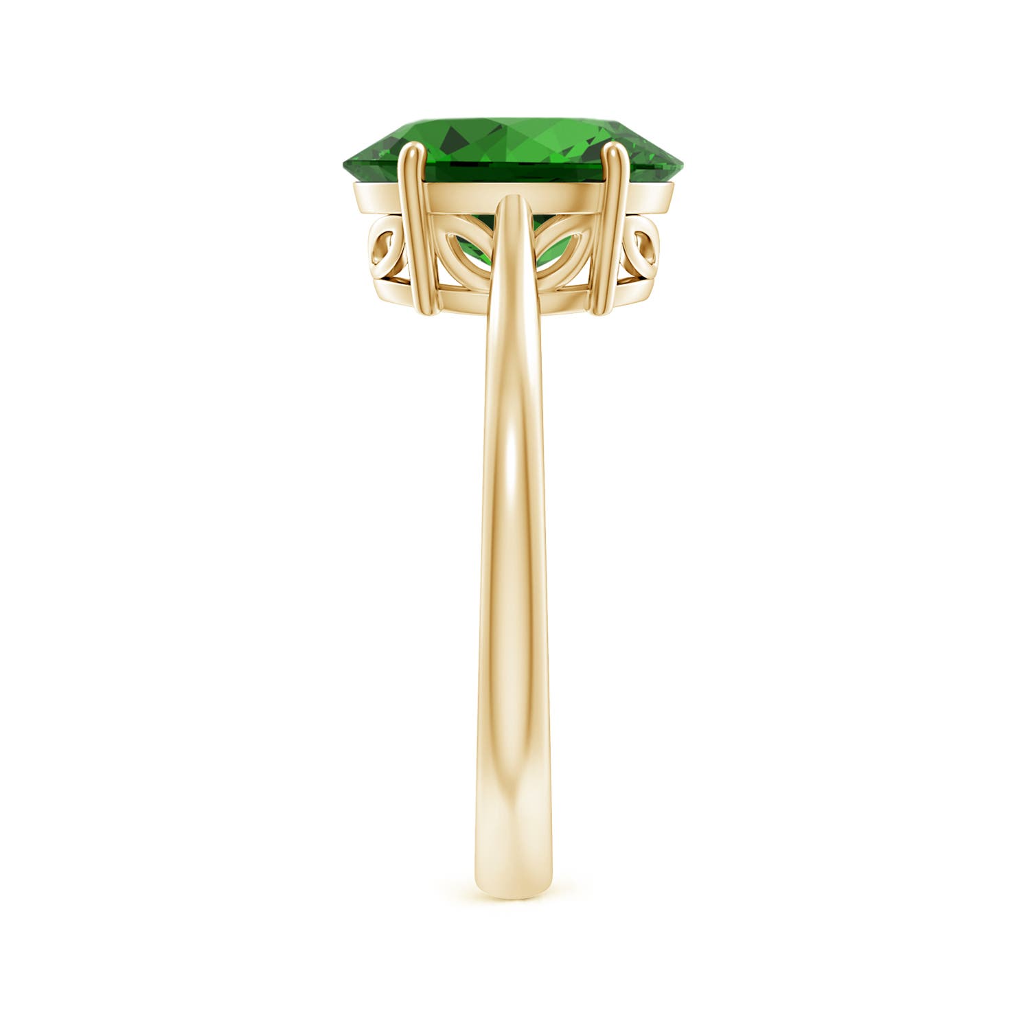 Premium - Lab-Grown Emerald / 2.25 CT / 14 KT Yellow Gold