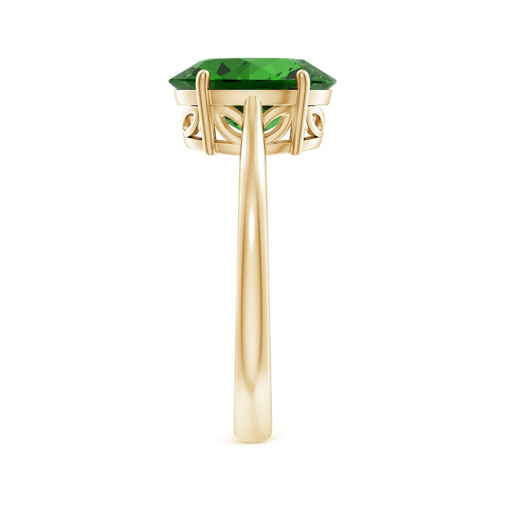 10x8mm Labgrown Lab-Grown Oval Solitaire Emerald Cocktail Ring in Yellow Gold Side 299