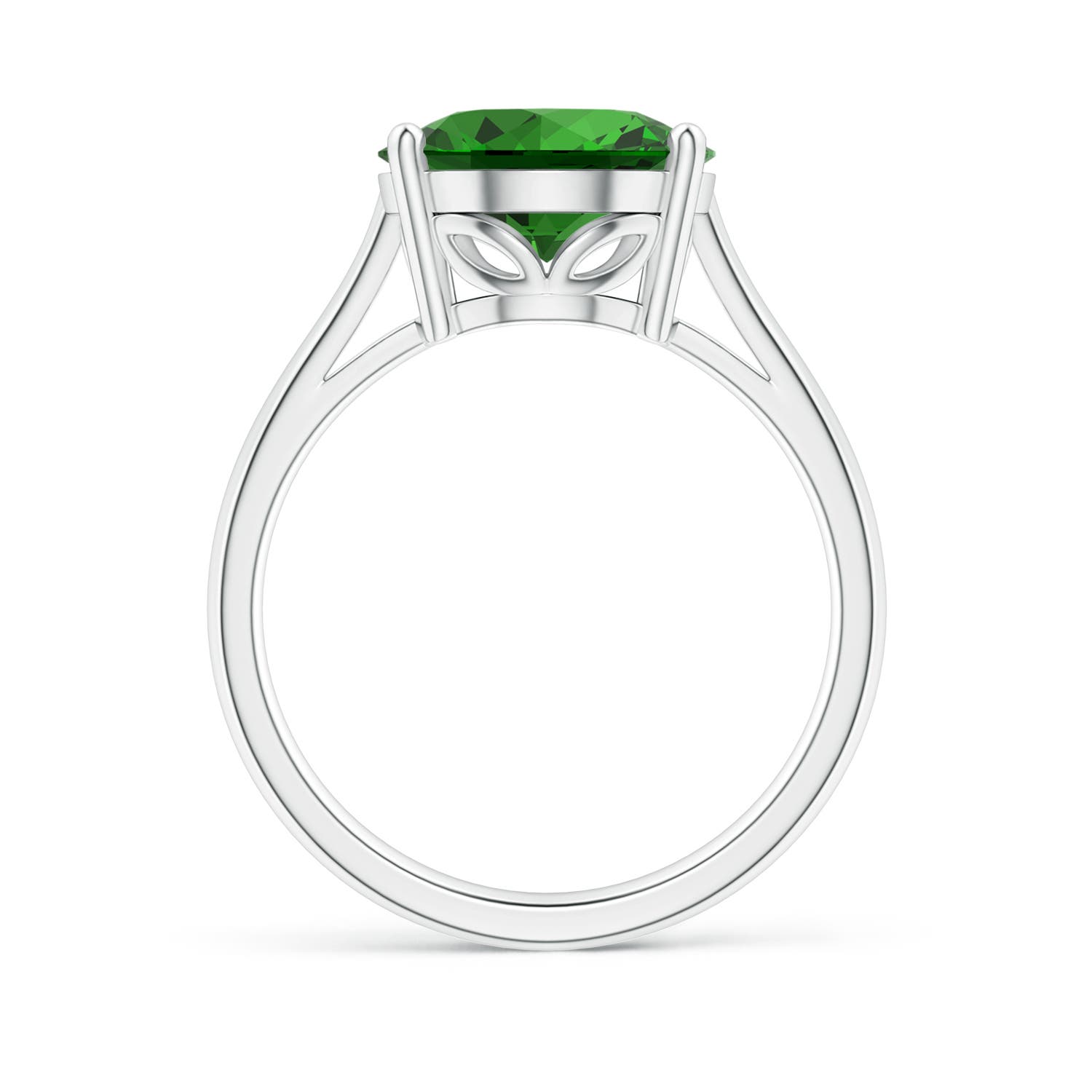 12x10mm Labgrown Lab-Grown Oval Solitaire Emerald Cocktail Ring in P950 Platinum