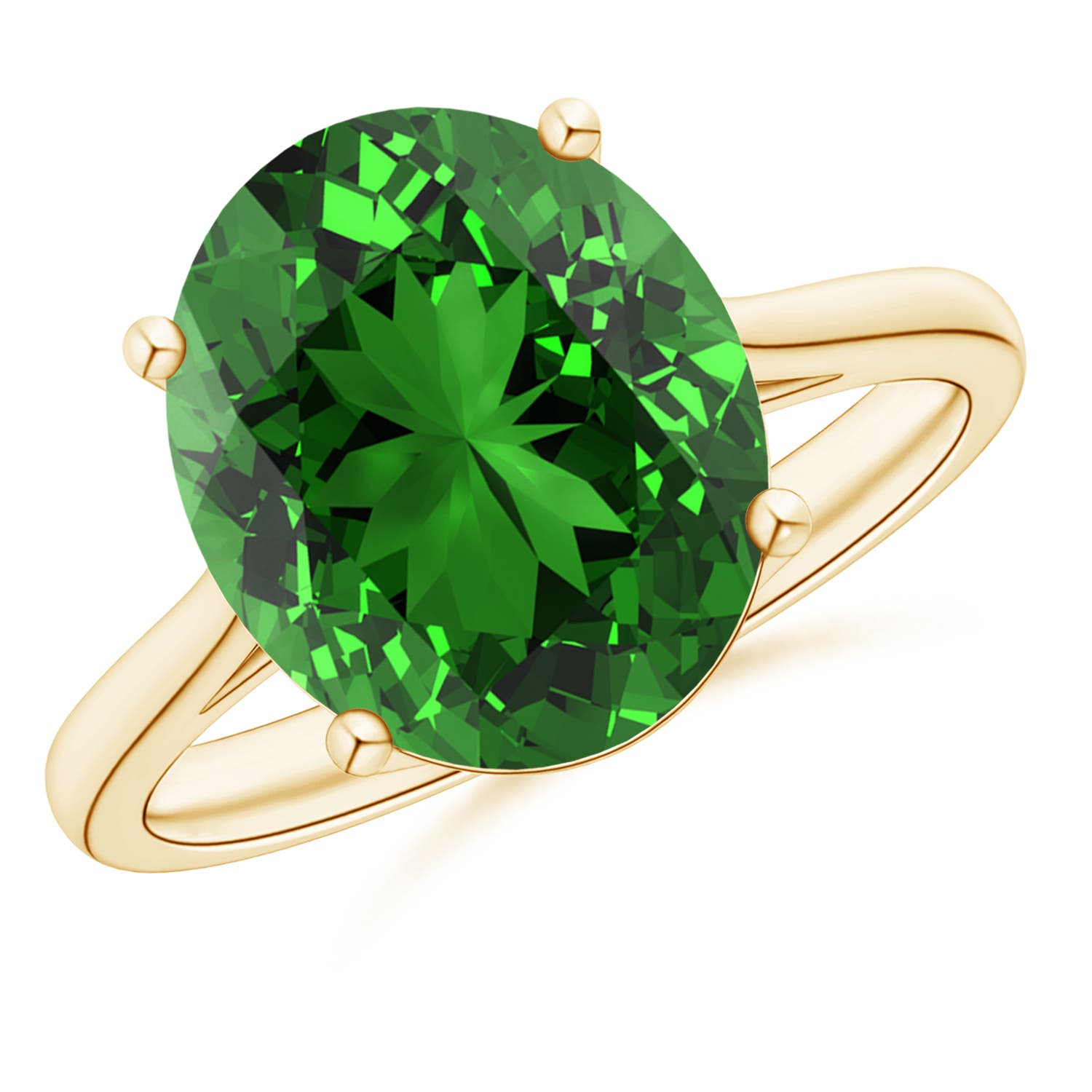 Emerald and gold cocktail on sale ring