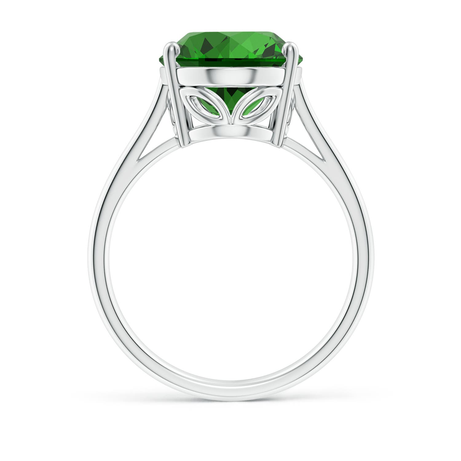 14x10mm Labgrown Lab-Grown Oval Solitaire Emerald Cocktail Ring in P950 Platinum
