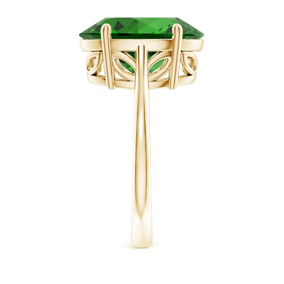 14x10mm Labgrown Lab-Grown Oval Solitaire Emerald Cocktail Ring in Yellow Gold side 299