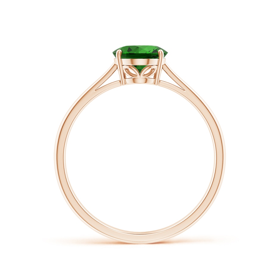 8x6mm Labgrown Lab-Grown Oval Solitaire Emerald Cocktail Ring in Rose Gold side 199
