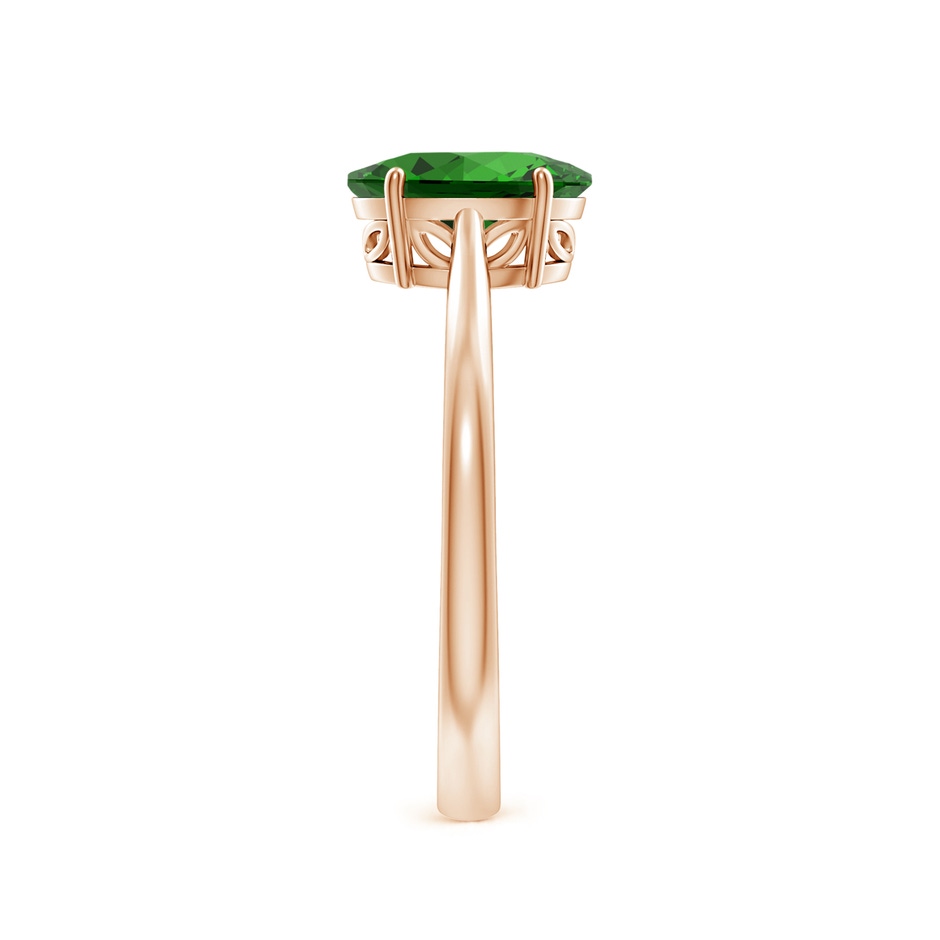 8x6mm Labgrown Lab-Grown Oval Solitaire Emerald Cocktail Ring in Rose Gold side 299