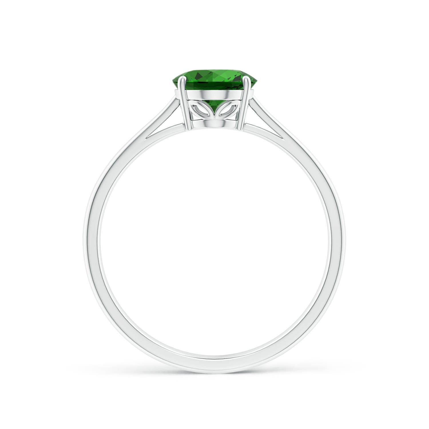 Premium - Lab-Grown Emerald / 1.1 CT / 14 KT White Gold