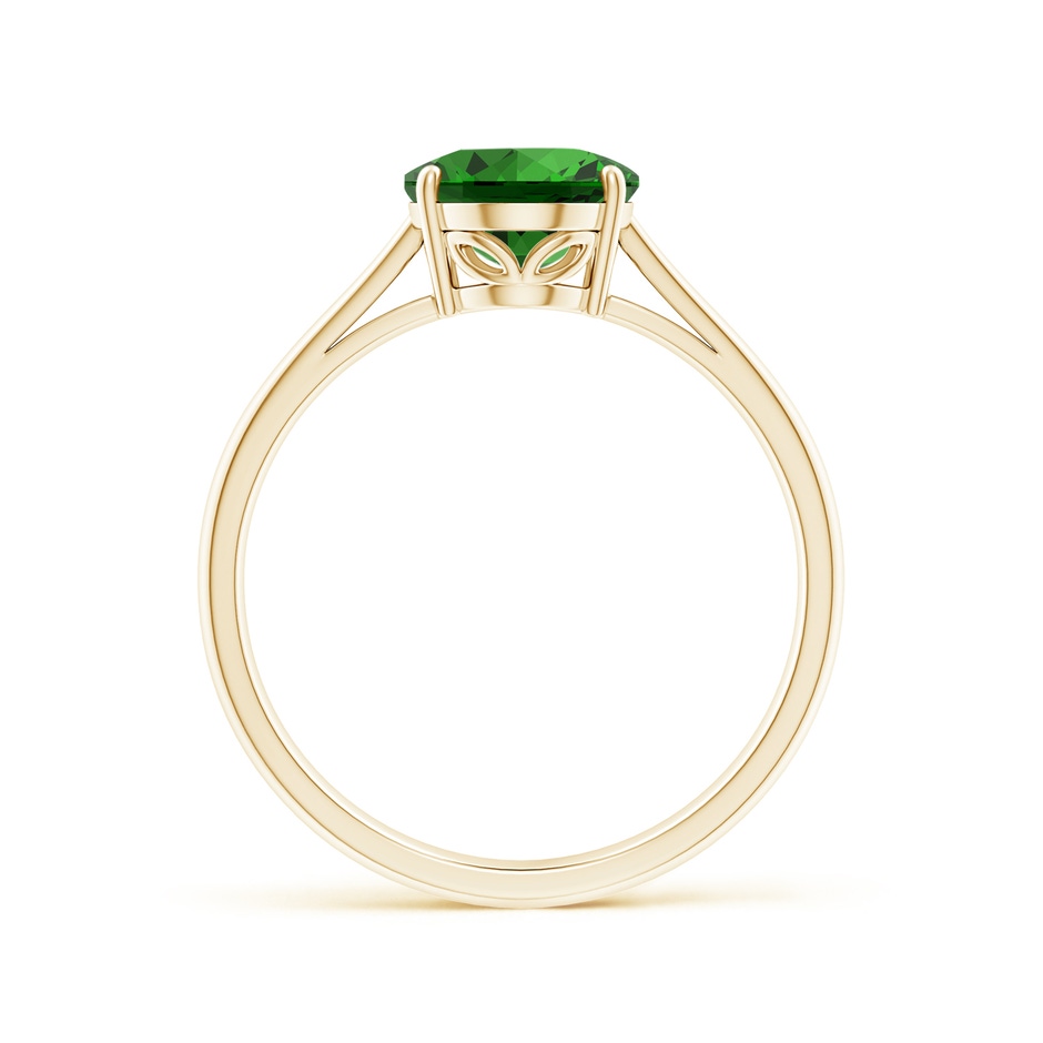 9x7mm Labgrown Lab-Grown Oval Solitaire Emerald Cocktail Ring in 18K Yellow Gold side 199