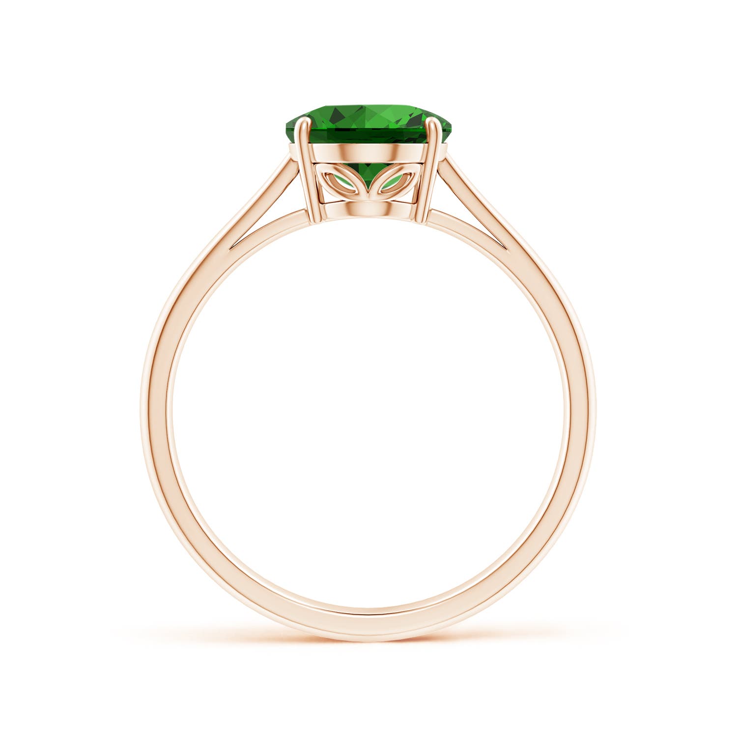 Premium - Lab-Grown Emerald / 1.5 CT / 14 KT Rose Gold