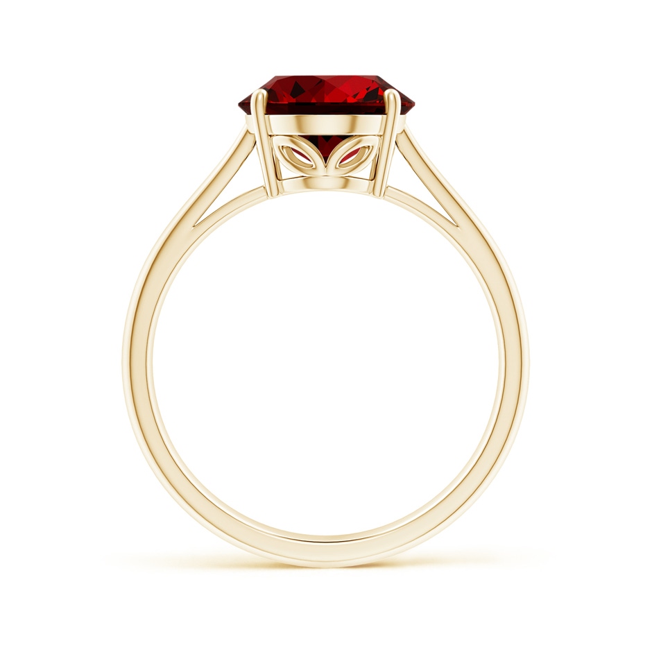 10x8mm Labgrown Lab-Grown Oval Solitaire Ruby Cocktail Ring in 18K Yellow Gold side 199