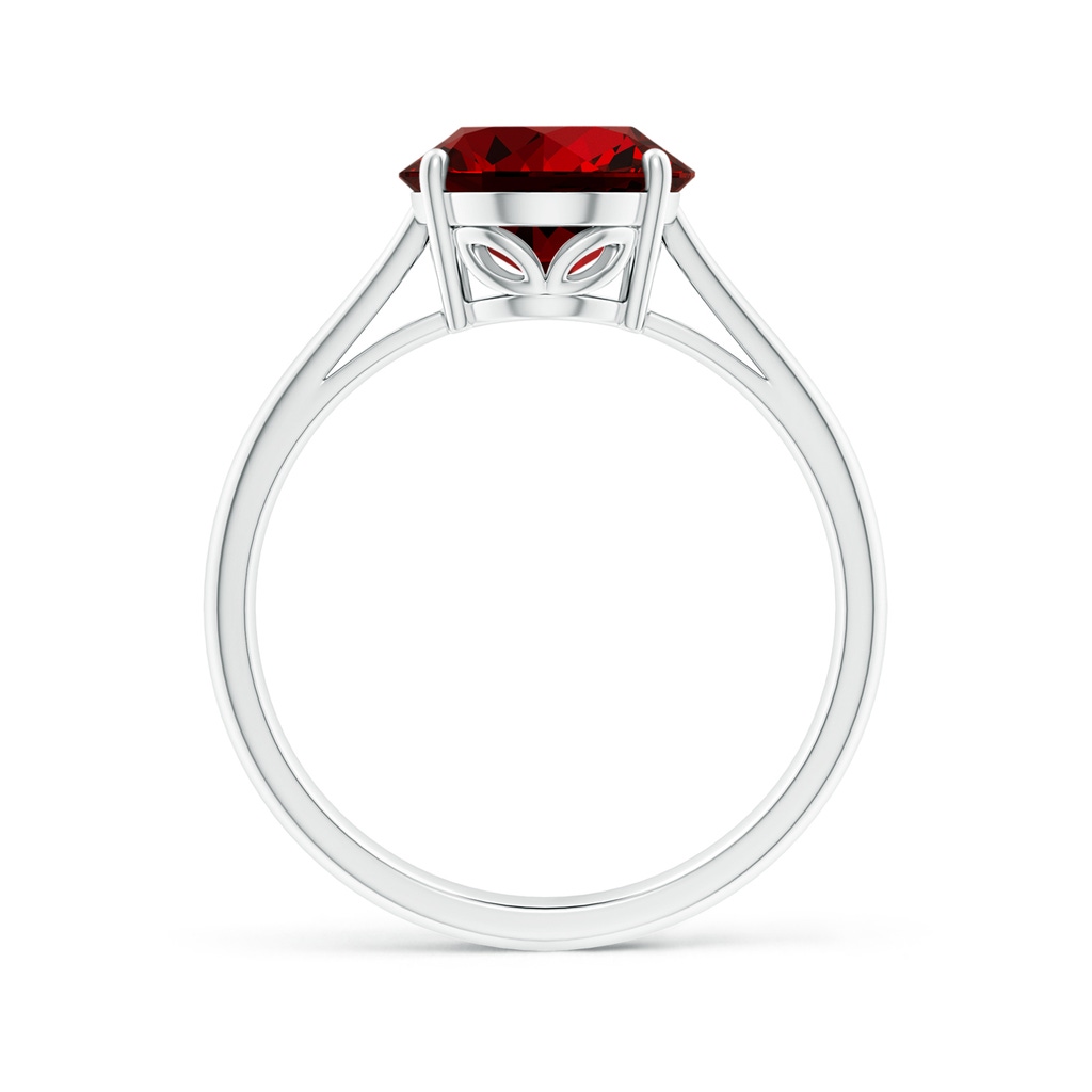 10x8mm Labgrown Lab-Grown Oval Solitaire Ruby Cocktail Ring in P950 Platinum Side 199
