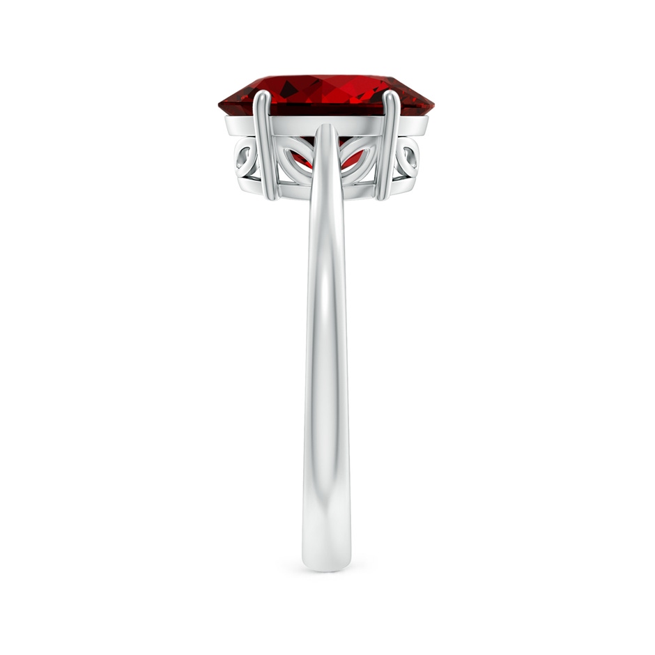 10x8mm Labgrown Lab-Grown Oval Solitaire Ruby Cocktail Ring in White Gold side 299