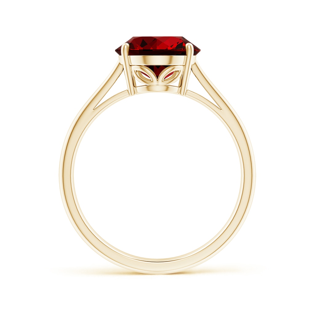 10x8mm Labgrown Lab-Grown Oval Solitaire Ruby Cocktail Ring in Yellow Gold Side 199