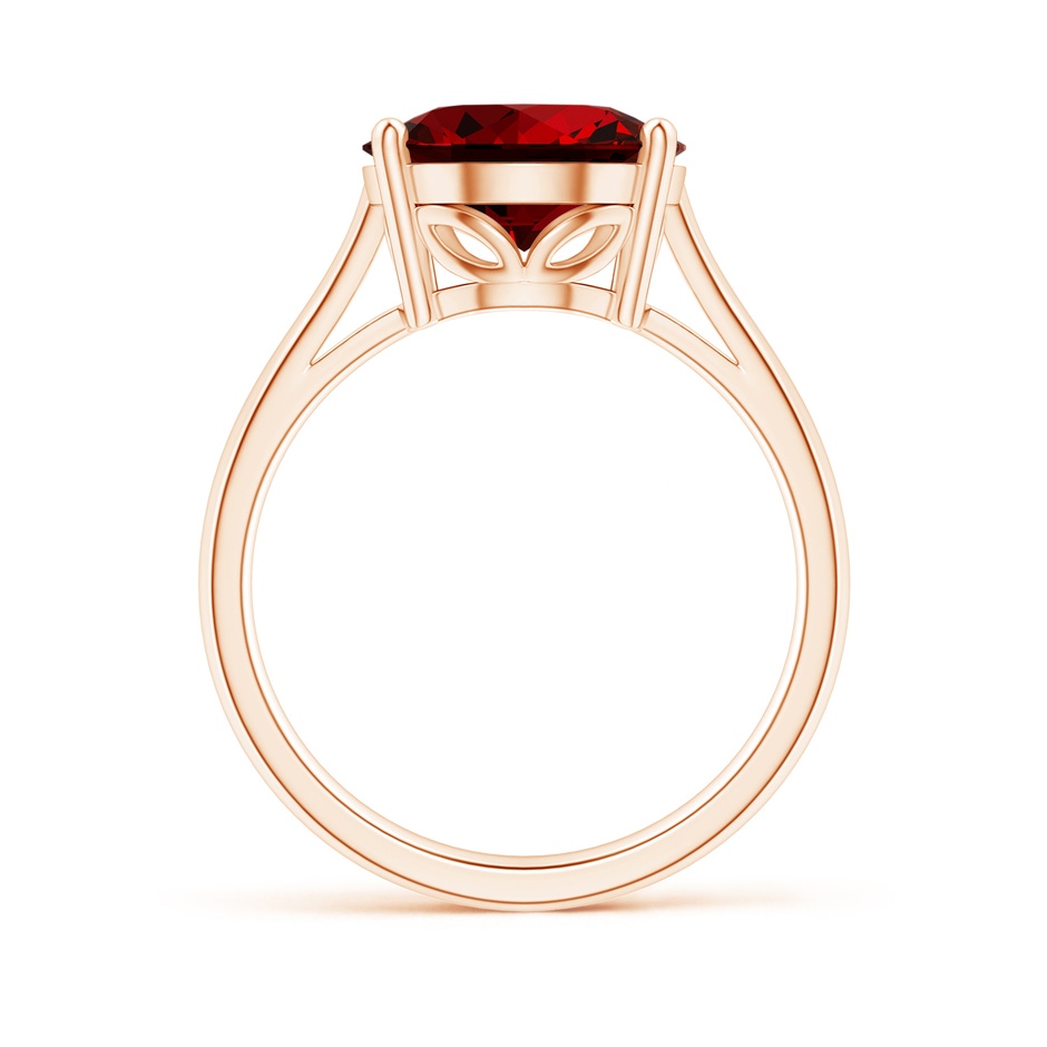 12x10mm Labgrown Lab-Grown Oval Solitaire Ruby Cocktail Ring in Rose Gold side 199