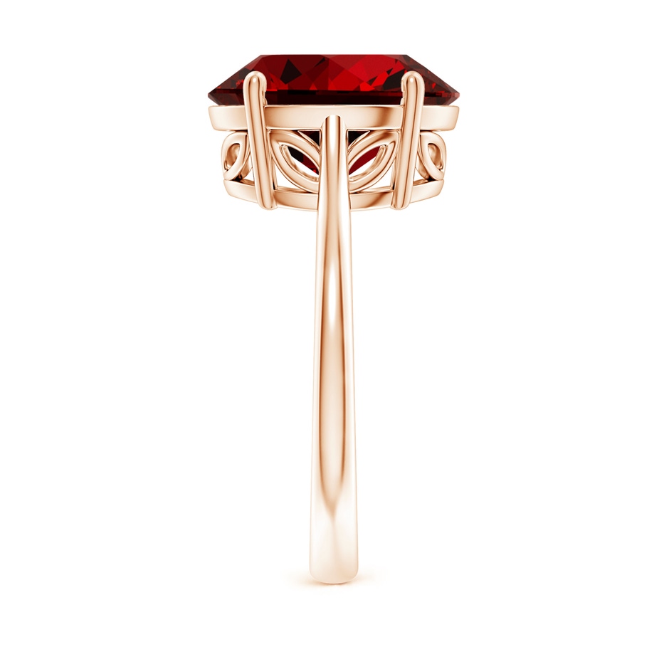 12x10mm Labgrown Lab-Grown Oval Solitaire Ruby Cocktail Ring in Rose Gold side 299
