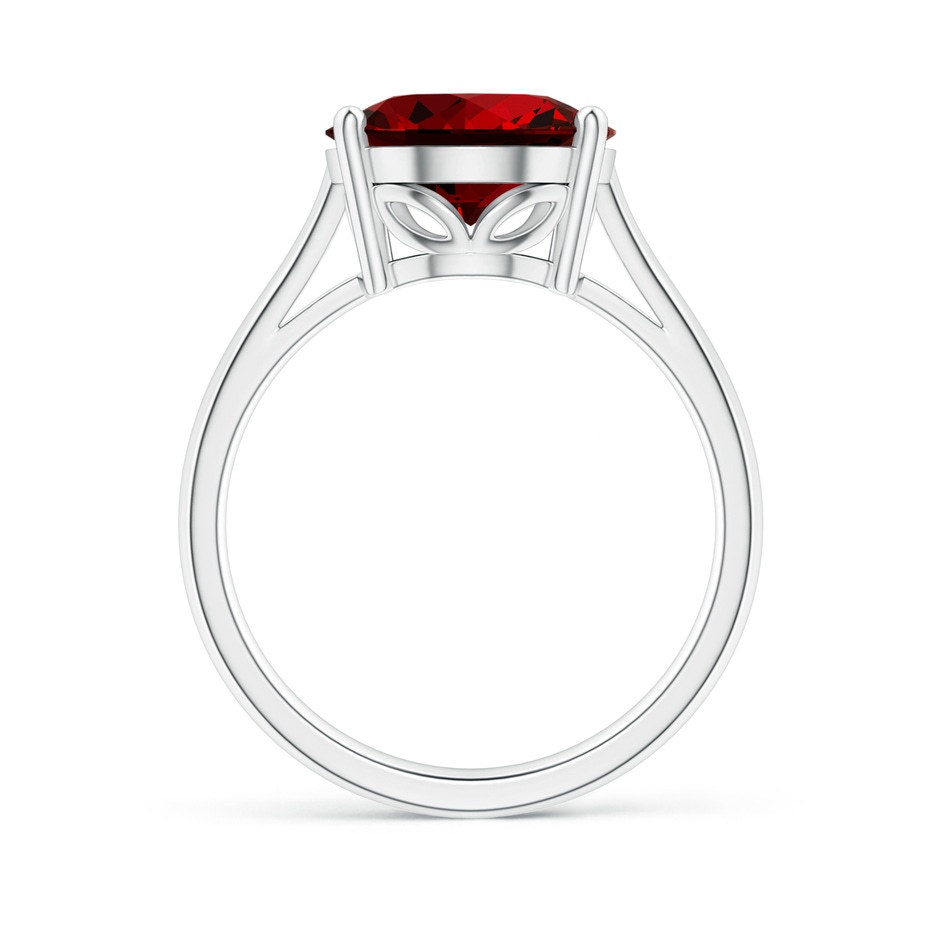 12x10mm Labgrown Lab-Grown Oval Solitaire Ruby Cocktail Ring in White Gold side 199