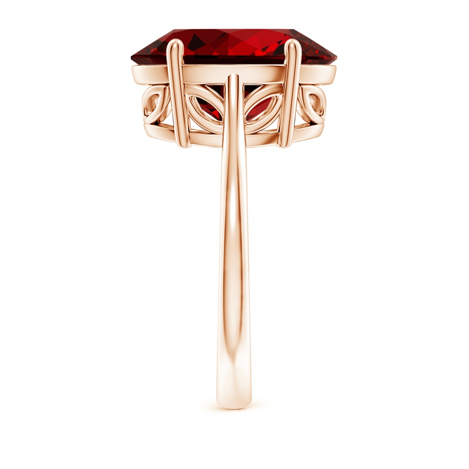 14x10mm Labgrown Lab-Grown Oval Solitaire Ruby Cocktail Ring in Rose Gold side 299