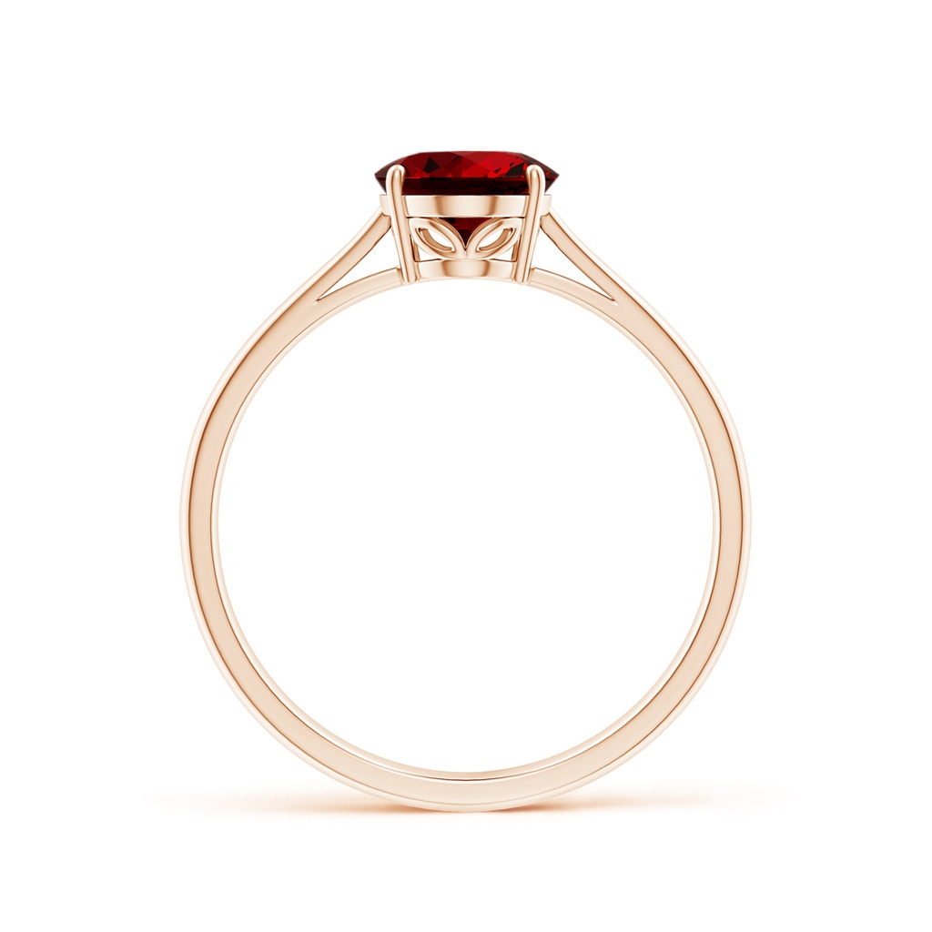 8x6mm Labgrown Lab-Grown Oval Solitaire Ruby Cocktail Ring in Rose Gold Side 199