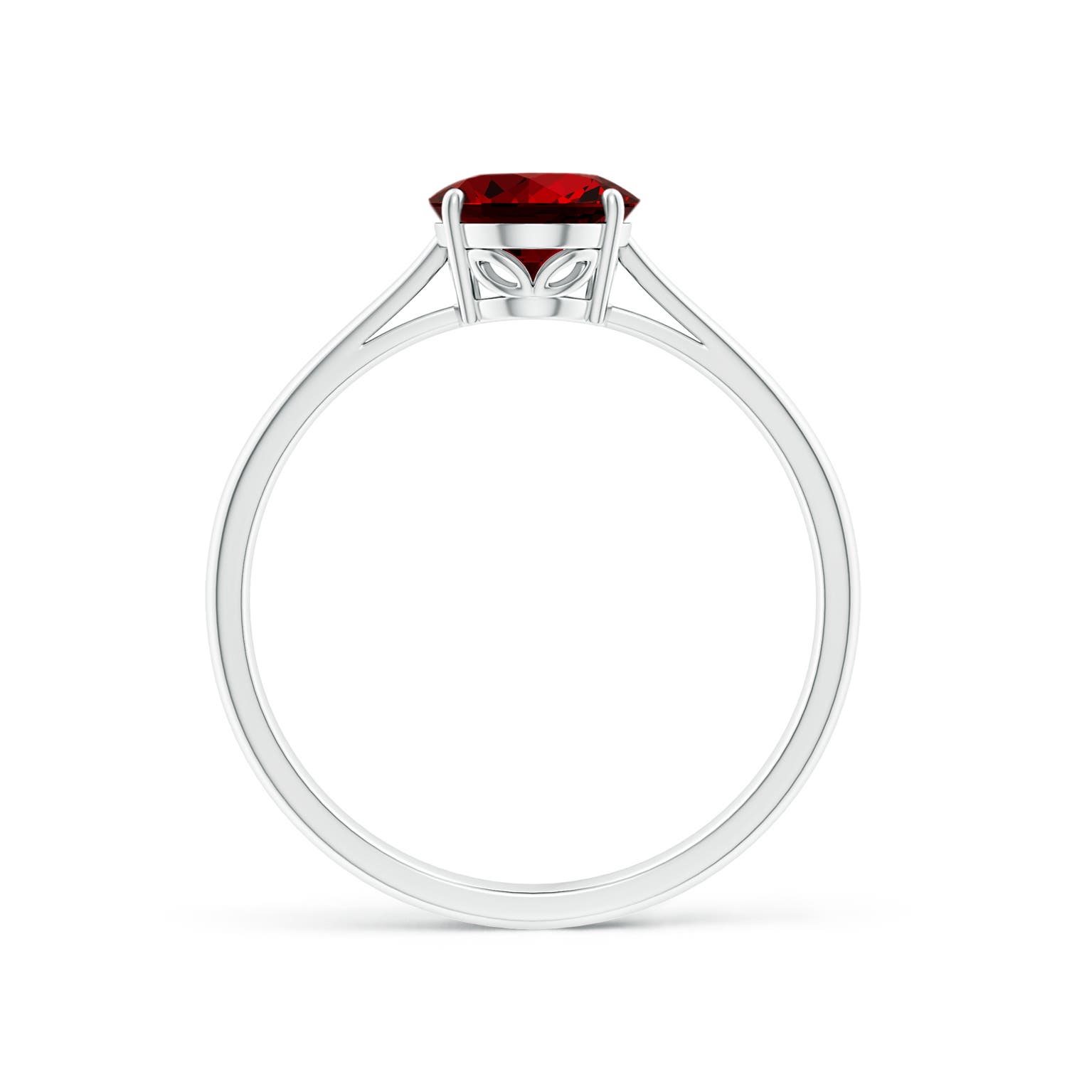 Premium - Lab-Grown Ruby / 1.25 CT / 14 KT White Gold