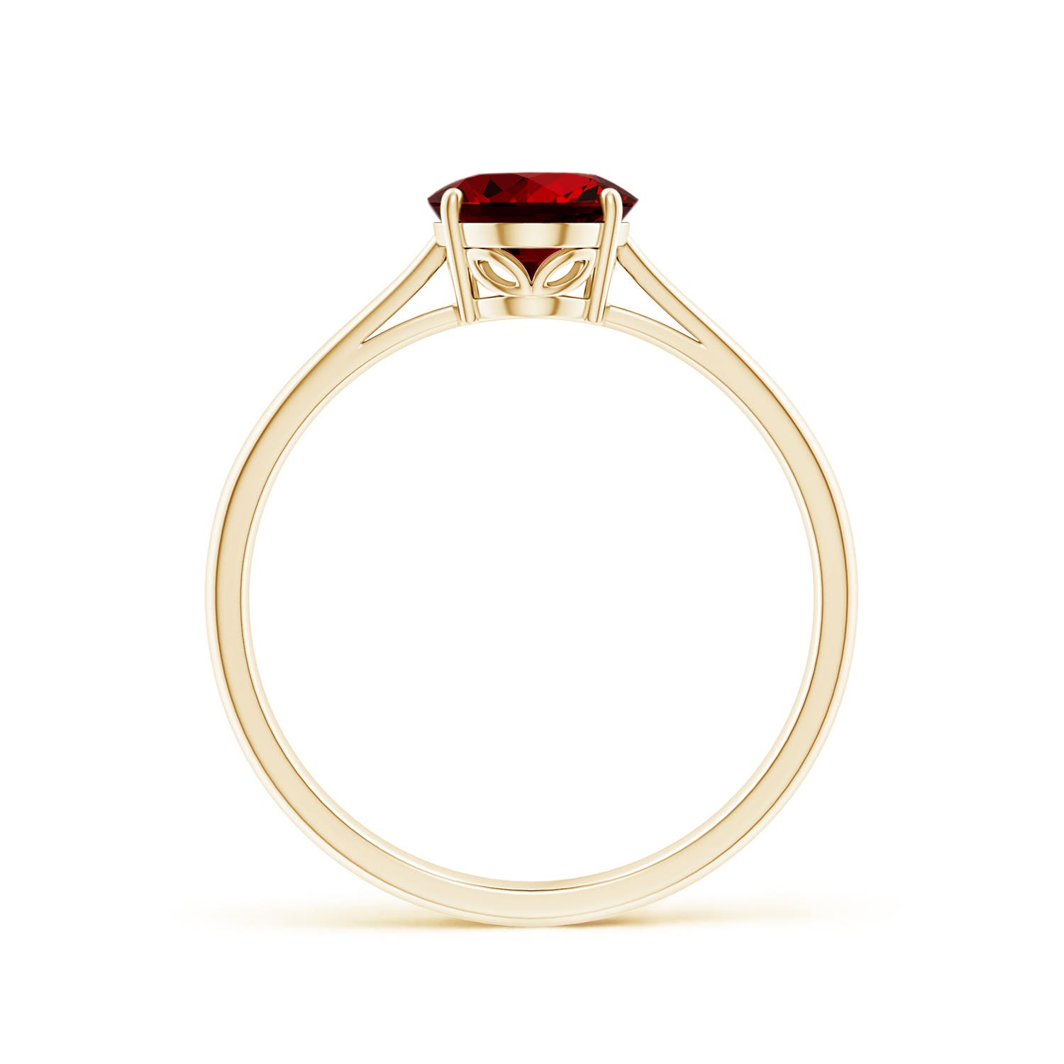 Premium - Lab-Grown Ruby / 1.25 CT / 14 KT Yellow Gold