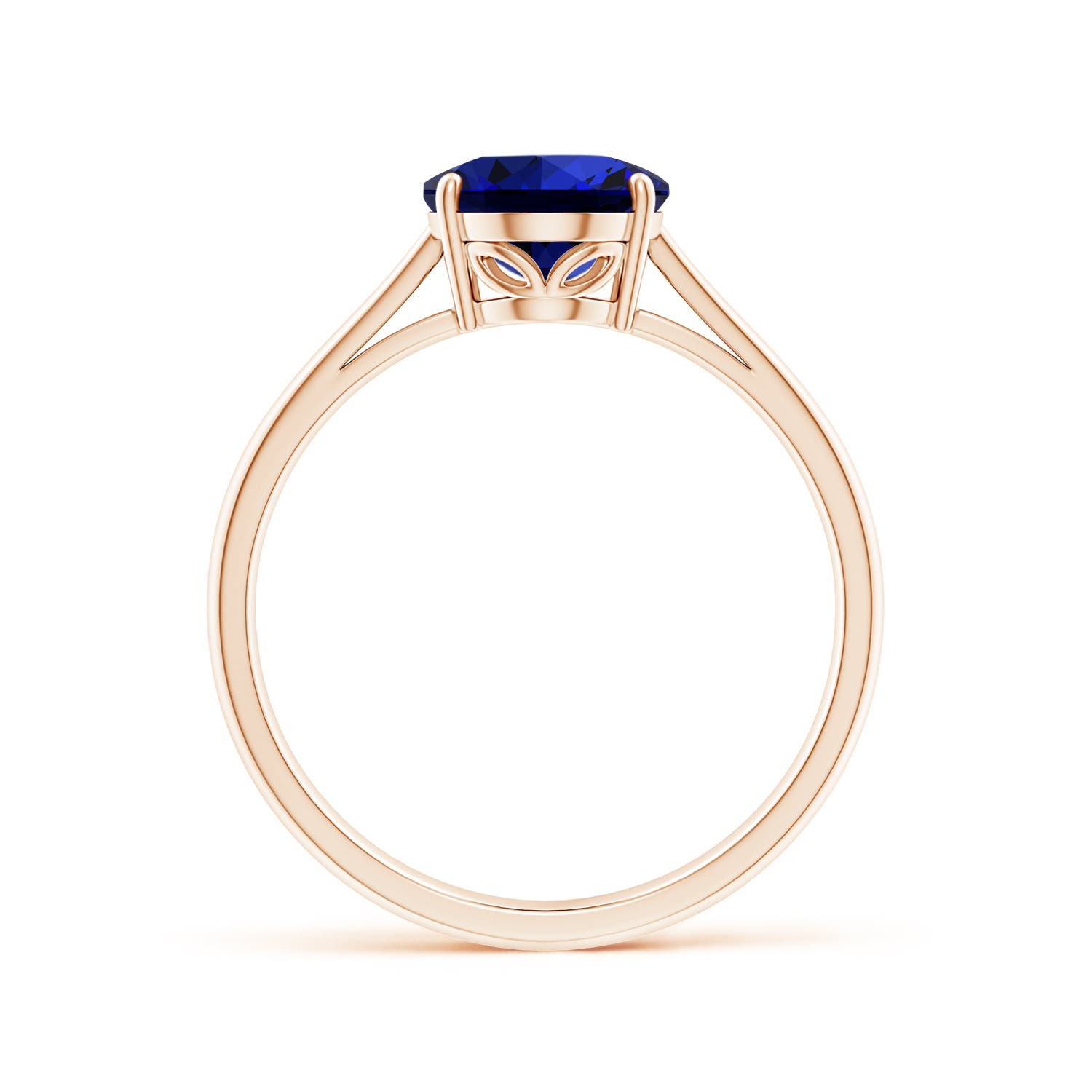 Premium - Lab-Grown Blue Sapphire / 2 CT / 14 KT Rose Gold