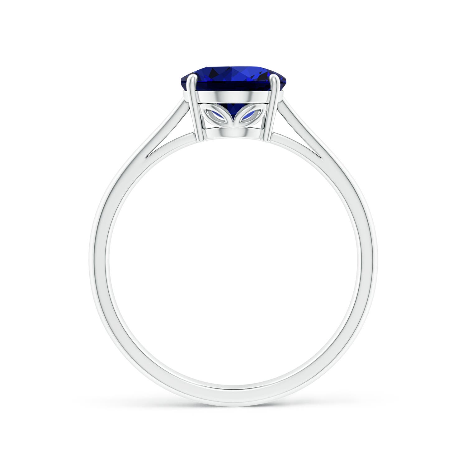 Premium - Lab-Grown Blue Sapphire / 2 CT / 14 KT White Gold