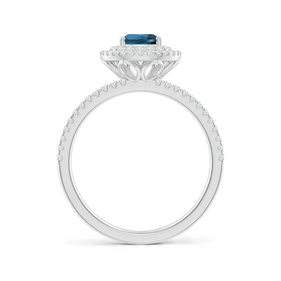 7x5mm Labgrown Split Shank Pear Lab-Grown Alexandrite and Diamond Double Halo Ring in White Gold side 199