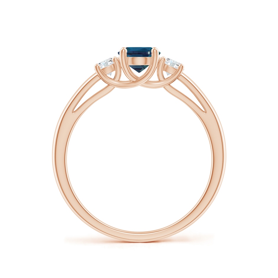 7x5mm Labgrown Oval Lab-Grown Alexandrite Ring with Diamond Accents in 18K Rose Gold side 199
