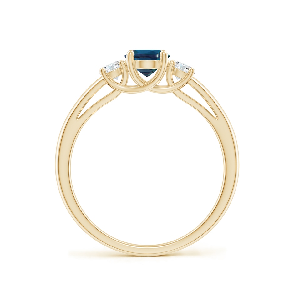 7x5mm Labgrown Oval Lab-Grown Alexandrite Ring with Diamond Accents in 18K Yellow Gold side 199