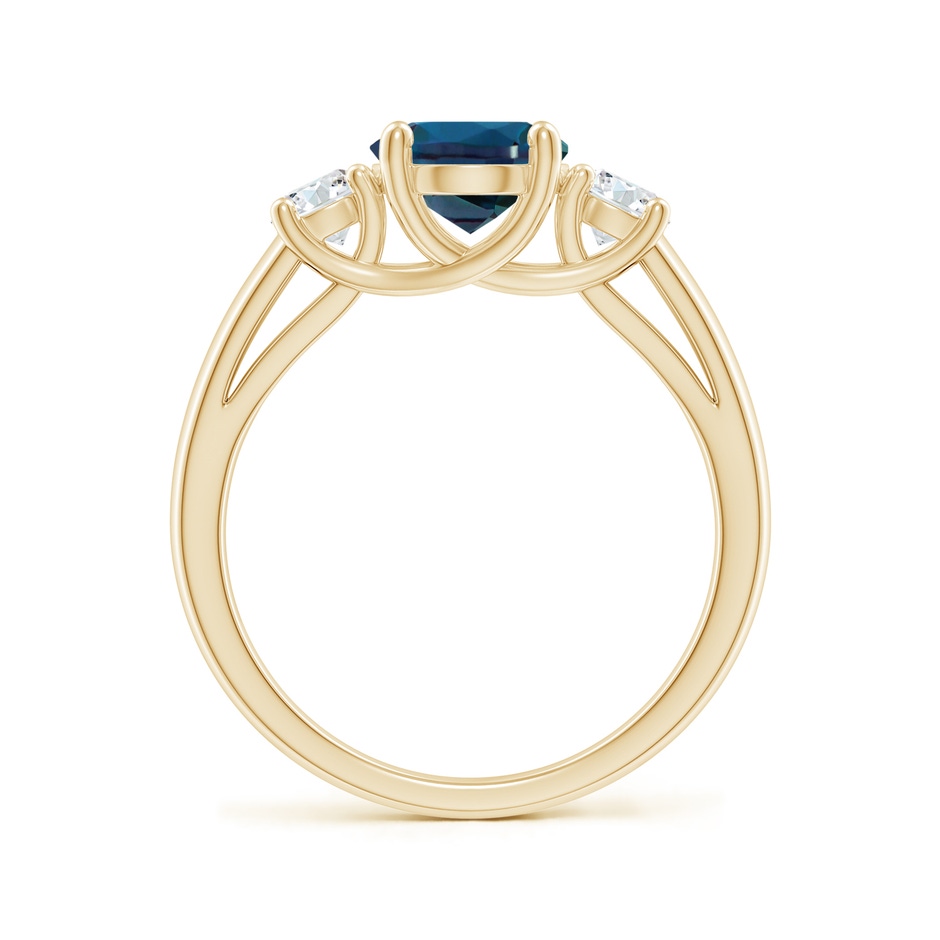 9x7mm Labgrown Oval Lab-Grown Alexandrite Ring with Diamond Accents in Yellow Gold side 199