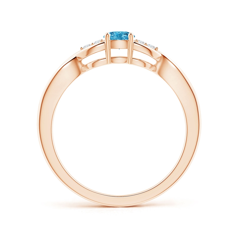 4.1mm Labgrown Infinity Twist Round Lab-Grown Fancy Intense Blue Diamond Promise Ring with Prong Set in Rose Gold side 199