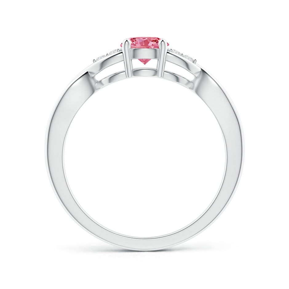 5.2mm Labgrown Infinity Twist Round Lab-Grown Fancy Intense Pink Diamond Promise Ring with Prong Set in White Gold side 199