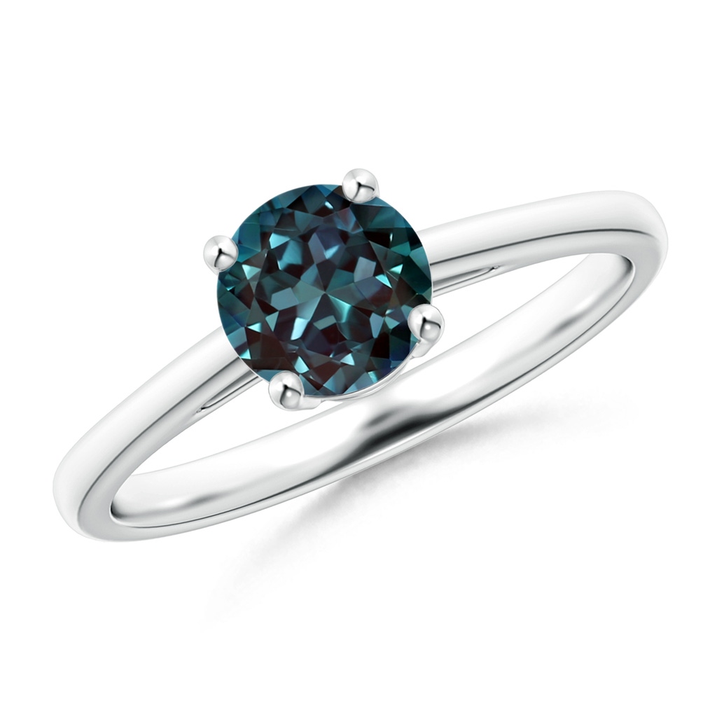 6mm Labgrown Classic Prong-Set Round Lab-Grown Alexandrite Solitaire Ring in P950 Platinum