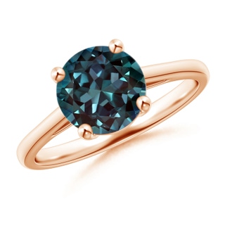 8mm Labgrown Classic Prong-Set Round Lab-Grown Alexandrite Solitaire Ring in 18K Rose Gold