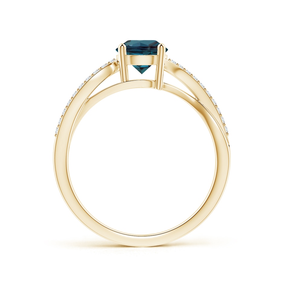 6mm Labgrown Solitaire Lab-Grown Alexandrite Twisted Split Shank Ring in 18K Yellow Gold side 199