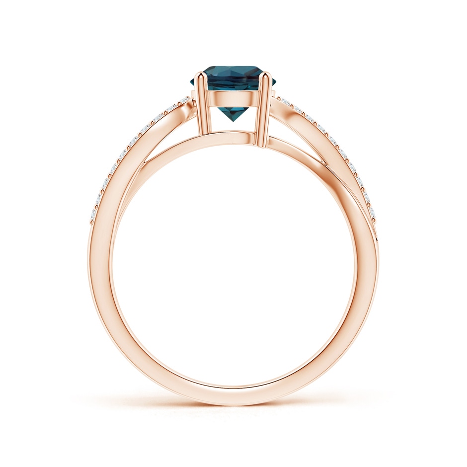 6mm Labgrown Solitaire Lab-Grown Alexandrite Twisted Split Shank Ring in Rose Gold side 199