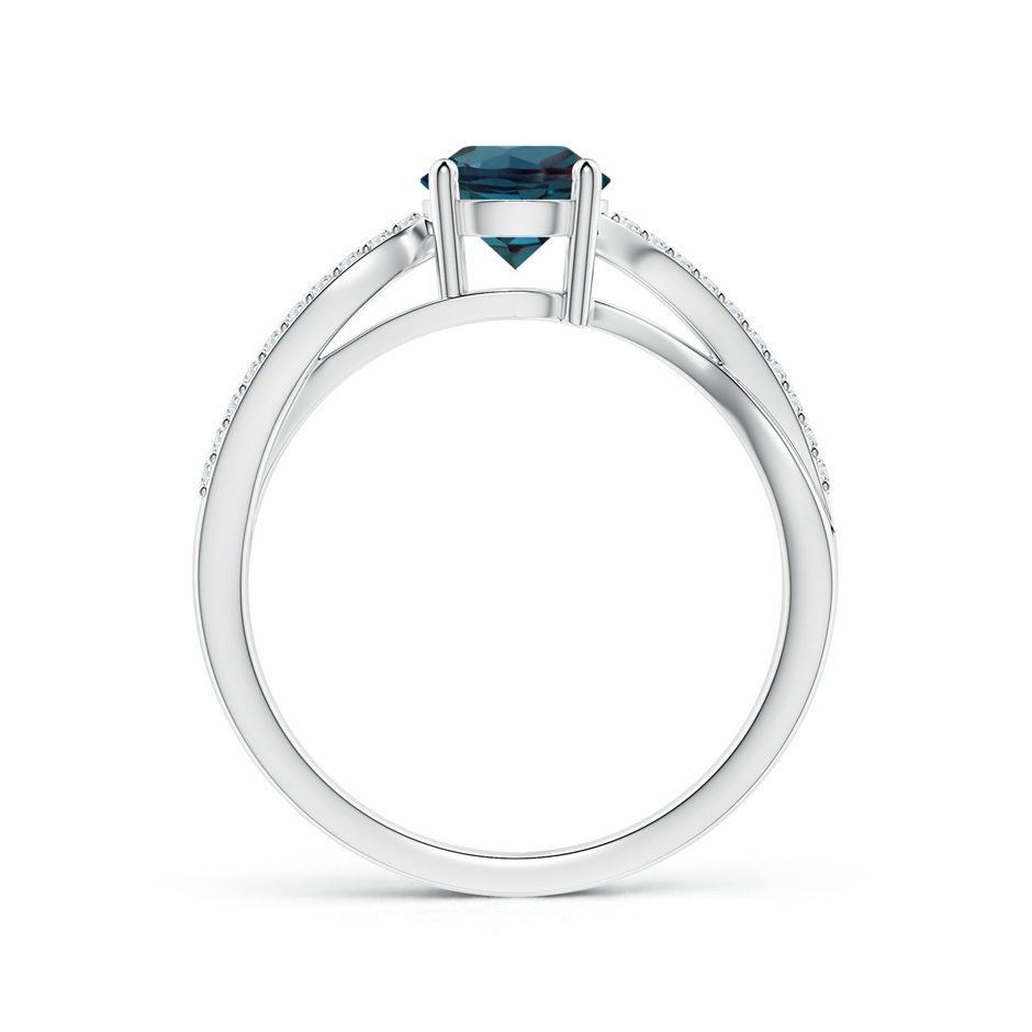 6mm Labgrown Solitaire Lab-Grown Alexandrite Twisted Split Shank Ring in White Gold side 199