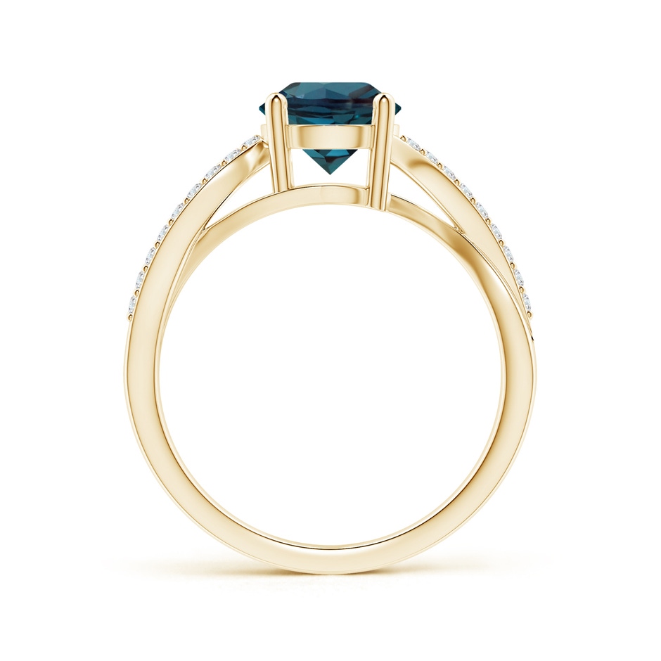 7mm Labgrown Solitaire Lab-Grown Alexandrite Twisted Split Shank Ring in 18K Yellow Gold side 199